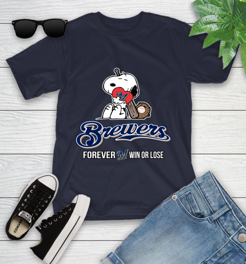 MLB The Peanuts Movie Snoopy Forever Win Or Lose Baseball Milwaukee Brewers 105