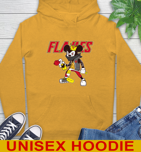 Calgary Flames NHL Hockey Mickey Peace Sign Sports Hoodie 3