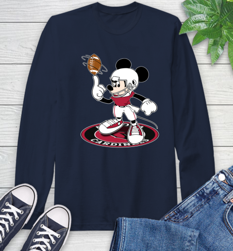 NFL Football Arizona Cardinals Cheerful Mickey Disney Shirt fish pond Long Sleeve T-Shirt 4