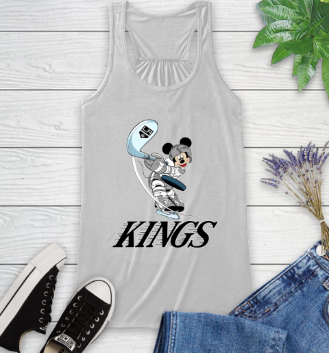 NHL Hockey Los Angeles Kings Cheerful Mickey Mouse Shirt Racerback Tank 2
