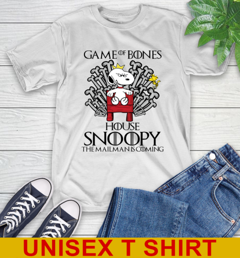 Game of bones house snoopy the mailman is coming tshirt