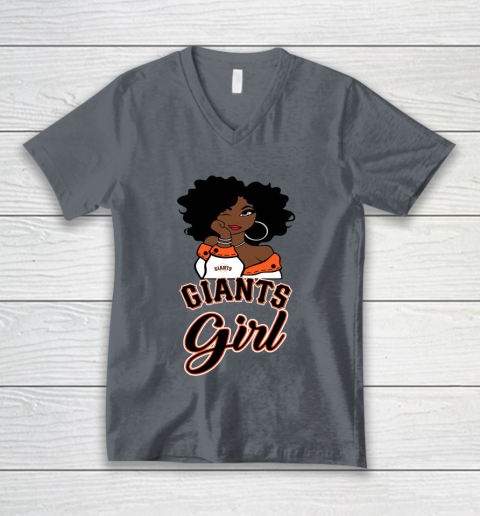 San Francisco Giantss Girl MLB V-Neck T-Shirt 5