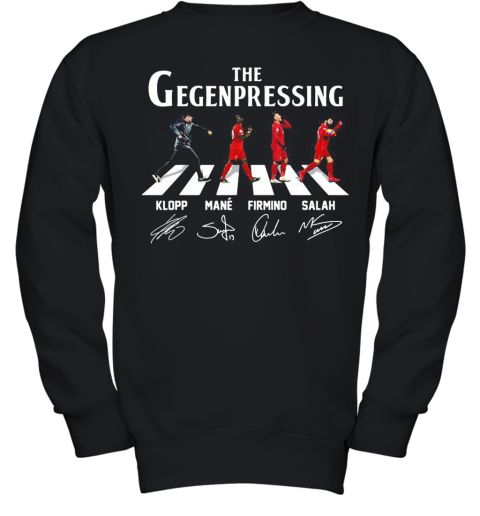The Gegenpressing Abbey Road Klopp Mane Firmino Salah Signatures Youth Sweatshirt