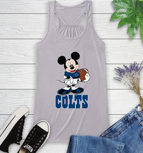 NFL Football Indianapolis Colts Cheerful Mickey Mouse Shirt Racerback Tank 5