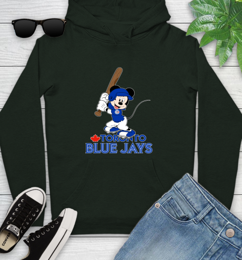 MLB Baseball Toronto Blue Jays Cheerful Mickey Mouse Shirt Youth Hoodie - Image 13