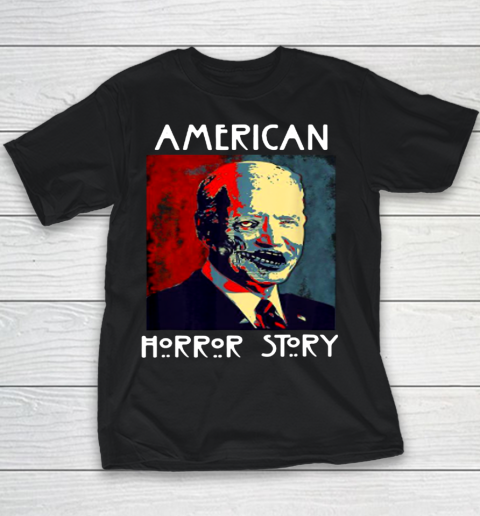 Biden Horror American Zombie Story Halloween Retro Vintage Anti Biden Youth T-Shirt