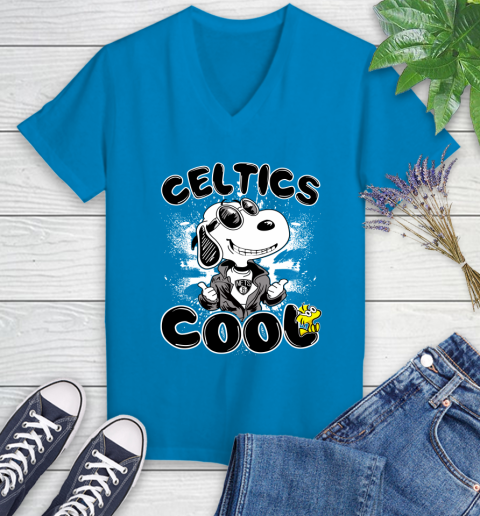 NBA Basketball Brooklyn Nets Cool Snoopy Shirt Women's V-Neck T-Shirt 5