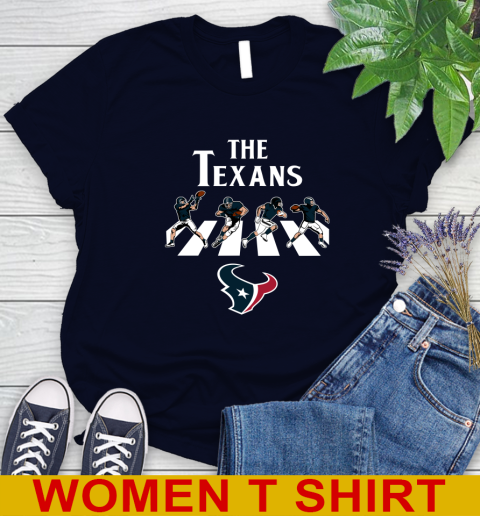 NFL Football Houston Texans The Beatles Rock Band Shirt Women s T Shirt Tee For Sports