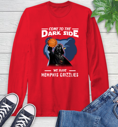 NBA Come To The Dark Side We Have Memphis Grizzlies Star Wars Darth Vader Basketball Long Sleeve T-Shirt 11