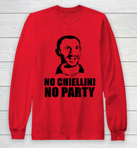 No Chiellini, No Party Italia Champion Euro Player Long Sleeve T-Shirt 7