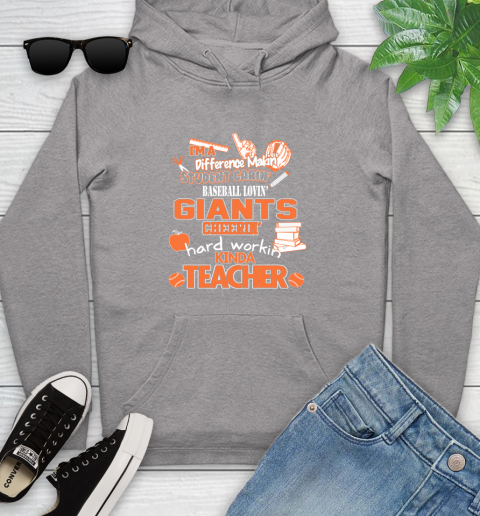 San Francisco Giants MLB I'm A Difference Making Student Caring Baseball Loving Kinda Teacher Youth Hoodie 6
