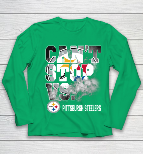 NFL Pittsburgh Steelers Can't Stop Vs Youth Long Sleeve 4