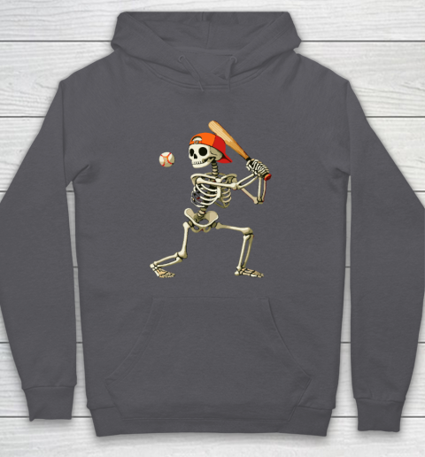Skeleton Baseball Halloween Costume Funny Hoodie 4