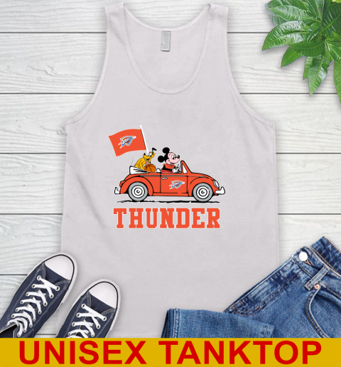 NBA Basketball Oklahoma City Thunder Pluto Mickey Driving Disney Shirt Tank Top