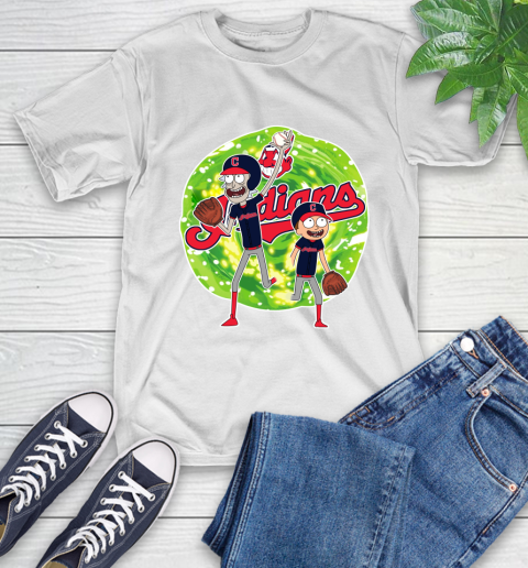 MLB Cleveland Indians Rick And Morty Baseball Sports T-Shirt