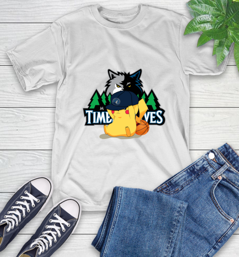 NBA Pikachu Basketball Sports Minnesota Timberwolves T-Shirt