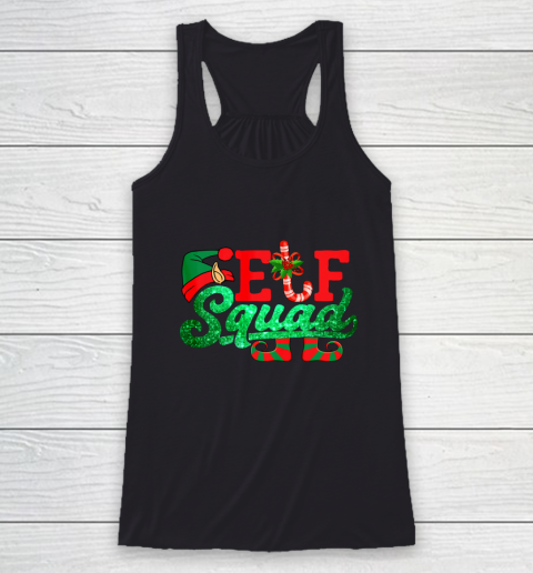 Funny Gift Family Matching Christmas Holiday Group Elf Squad Racerback Tank