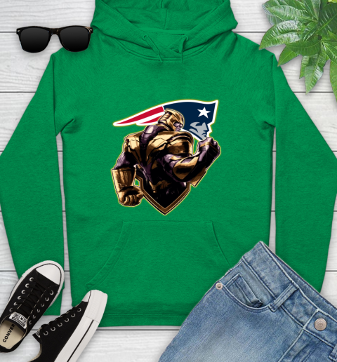 NFL Thanos Avengers Endgame Football Sports New England Patriots Youth Hoodie 7