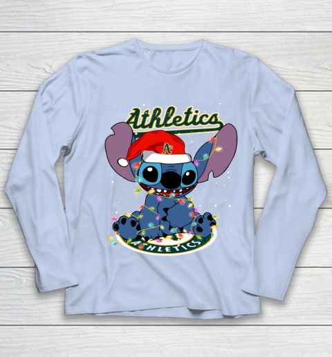 Oakland Athletics MLB noel stitch Baseball Christmas Youth Long Sleeve 5