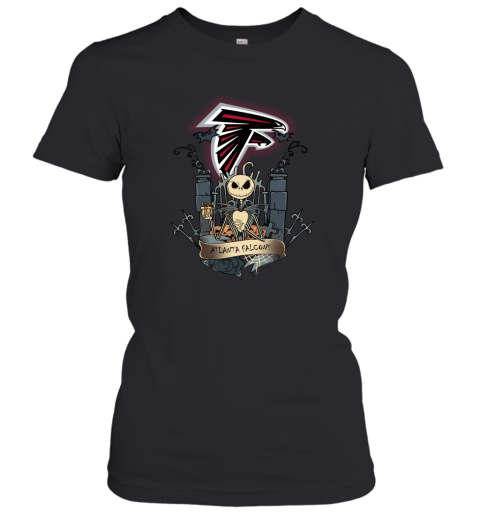 Atlanta Falcons Jack Skellington This Is Halloween NFL Women's T-Shirt