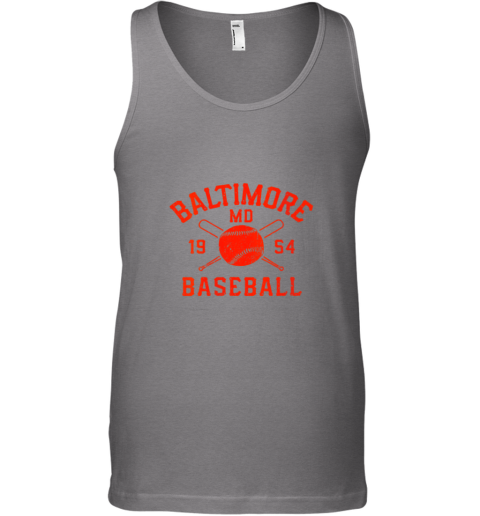 xeot baltimore baseball vintage oriole retro gift unisex tank 17 front graphite heather