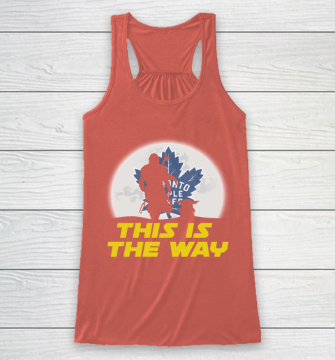 Toronto Maple Leafs NHL Ice Hockey Star Wars Yoda And Mandalorian This Is The Way Racerback Tank 3