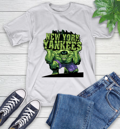 New York Yankees MLB Baseball Incredible Hulk Marvel Avengers Sports T-Shirt 12