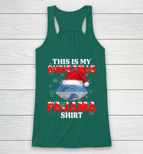 Detroit Lions This Is My Christmas Pajama Shirt NFL Racerback Tank 5
