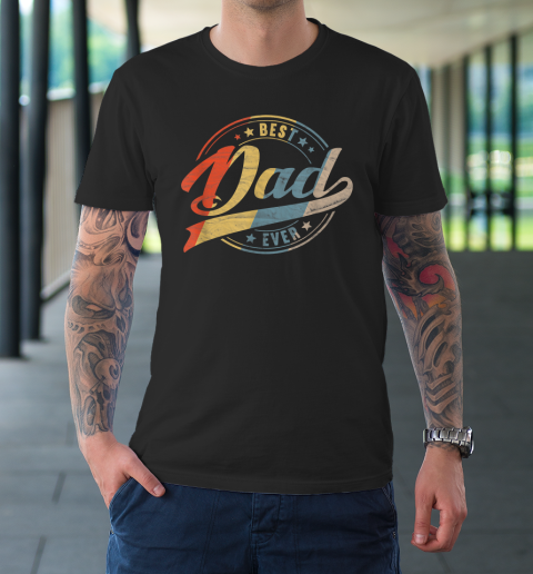 Mens Retro Vintage Best Dad Ever Father Daddy Father's Day T-Shirt