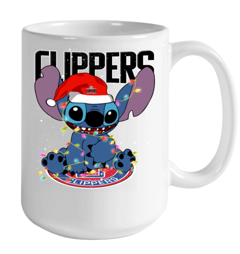 LA Clippers NBA noel stitch Basketball Christmas Color Changing Mug 15oz 2