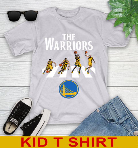 NBA Basketball Golden State Warriors The Beatles Rock Band Shirt Youth T-Shirt 4