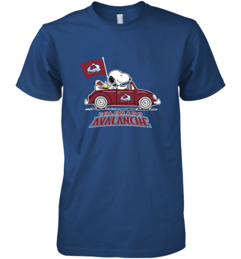 Snoopy And Woodstock Ride The Colorado Avalanche Car NHL Premium Men's T-Shirt
