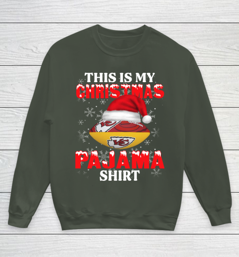 Kansas City Chiefs This Is My Christmas Pajama Shirt NFL Youth Sweatshirt 8