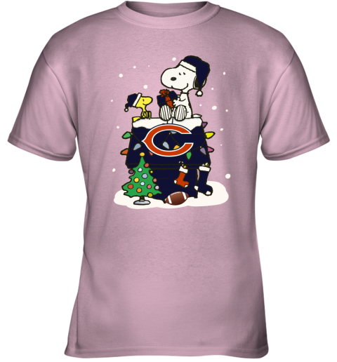 A Happy Christmas With Chicago Bears Snoopy Youth T-Shirt