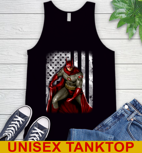 San Francisco 49ers NFL Football Batman DC American Flag Shirt Tank Top