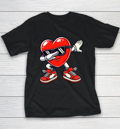 Dabbing Heart Funny Gifts Valentines Day Youth T-Shirt