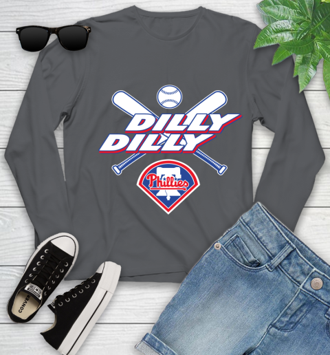 MLB Philadelphia Phillies Dilly Dilly Baseball Sports Youth Long Sleeve 8