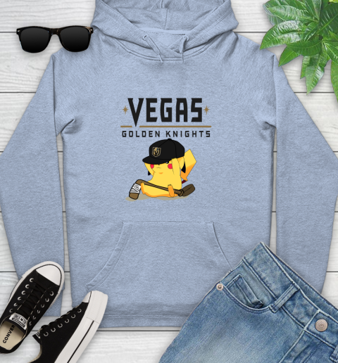 NHL Pikachu Hockey Sports Vegas Golden Knights Youth Hoodie 10