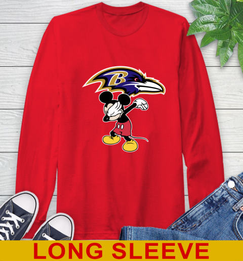 Baltimore Ravens NFL Football Dabbing Mickey Disney Sports Long Sleeve T-Shirt 10