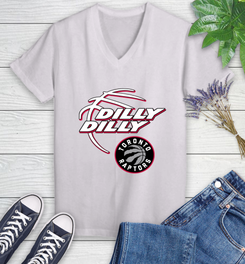 NBA Toronto Raptors Dilly Dilly Basketball Sports Women's V-Neck T-Shirt