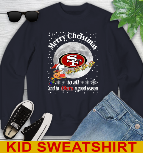 San Francisco 49ers Merry Christmas To All And To 49ers A Good Season NFL Football Sports Youth Sweatshirt 2
