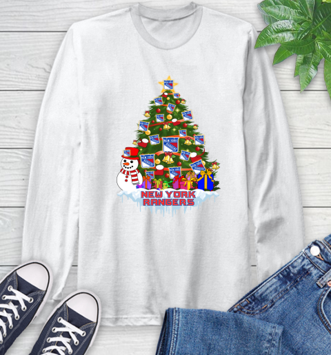 New York Rangers Merry Christmas NHL Hockey Sports Long Sleeve T-Shirt