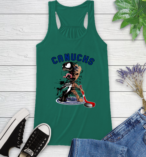 NHL Vancouver Canucks Hockey Venom Groot Guardians Of The Galaxy Racerback Tank 7
