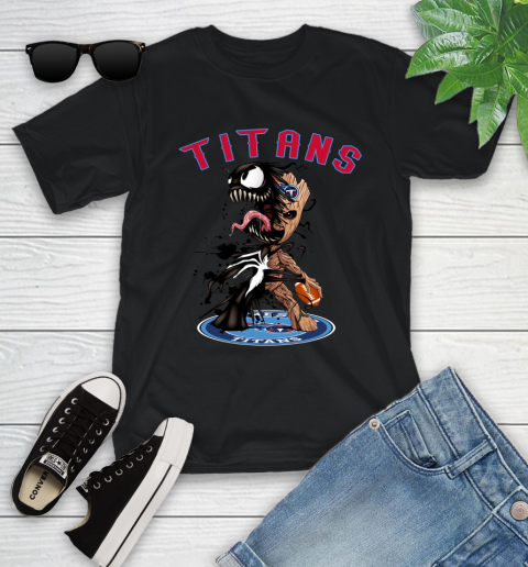NFL Tennessee Titans Football Venom Groot Guardians Of The Galaxy Youth T-Shirt 2