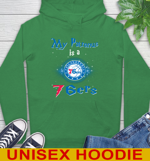 NBA Basketball Harry Potter My Patronus Is A Philadelphia 76ers Hoodie 8