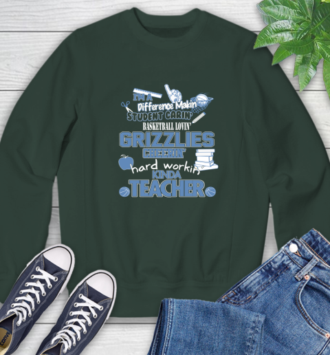 Memphis Grizzlies NBA I'm A Difference Making Student Caring Basketball Loving Kinda Teacher Sweatshirt 12