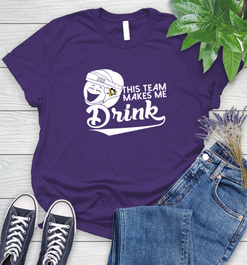 Pittsburgh Penguins NHL Hockey This Team Makes Me Drink Adoring Fan Women's T-Shirt 4