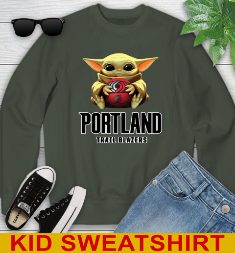NBA Basketball Portland Trail Blazers Star Wars Baby Yoda Shirt 121