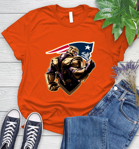 NFL Thanos Avengers Endgame Football Sports New England Patriots Women's T-Shirt 4