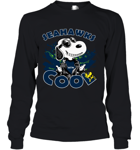 Seattle Seahawks Snoopy Joe Cool We're Awesome Youth Long Sleeve